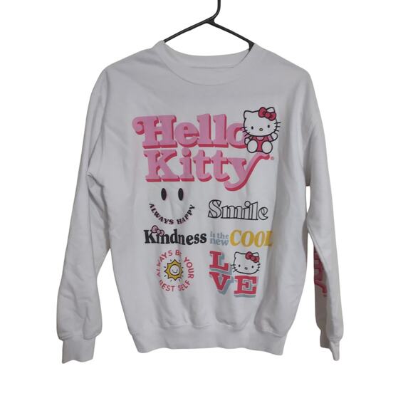 Hello Kitty Graphic Sweatshirt Size XS Sleeve Spellout - Picture 1 of 5